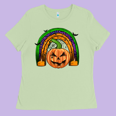 Halloween Rainbow Ladies Tee Designed By Jahusdesignshop