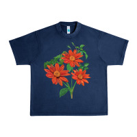 Navy tithonia fiesta del sol sunflower Urban Heavy Tee - LillyAllenDesigns