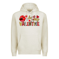 Oatmeal Heather Be my valentine Valentine's Day Premium Hoodie - HowdyJamesFarm