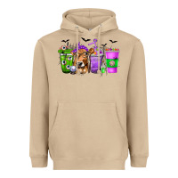 Mushroom Coffee Cups with Cow and Halloween Heavyweight Hoodie - texasbilliewilder