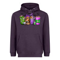 Plum Coffee Cups with Cow and Halloween Heavyweight Hoodie - texasbilliewilder