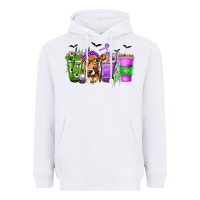 White Coffee Cups with Cow and Halloween Heavyweight Hoodie - texasbilliewilder