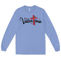 Colony Blue valentine cross glitter Long Sleeve Tee - MaliasSmallBusiness