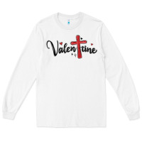 White valentine cross glitter Long Sleeve Tee - MaliasSmallBusiness