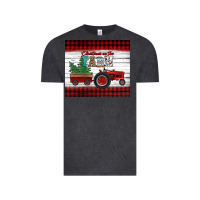 Christmas On The Farm Tractor Vintage Tee | Teevron