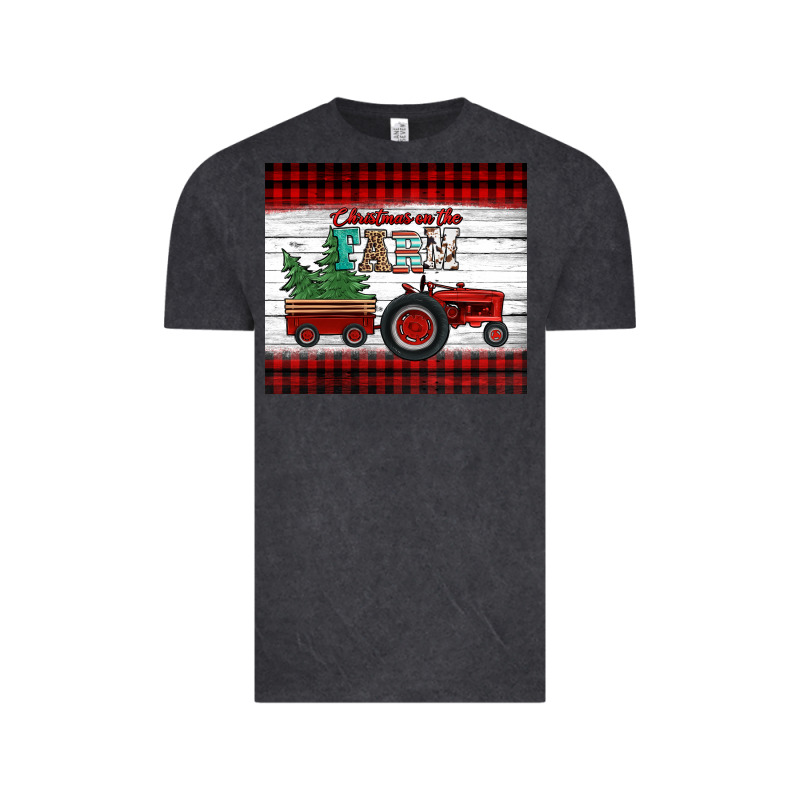 Christmas On The Farm Tractor Vintage Tee by Jasminsmagicworld | Teevron