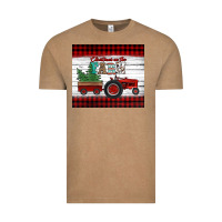 Vintage Coffee christmas on the farm tractor Vintage Tee - Jasminsmagicworld