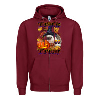 Burgundy Halloween Hedgehog Trick Or Treat Zipper Hoodie - LillyAllenDesigns