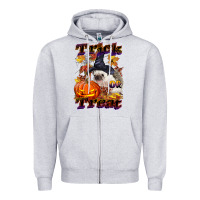 Heather Grey Halloween Hedgehog Trick Or Treat Zipper Hoodie - LillyAllenDesigns