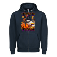 Navy Halloween Hedgehog Trick Or Treat Zipper Hoodie - LillyAllenDesigns