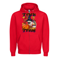 Red Halloween Hedgehog Trick Or Treat Zipper Hoodie - LillyAllenDesigns