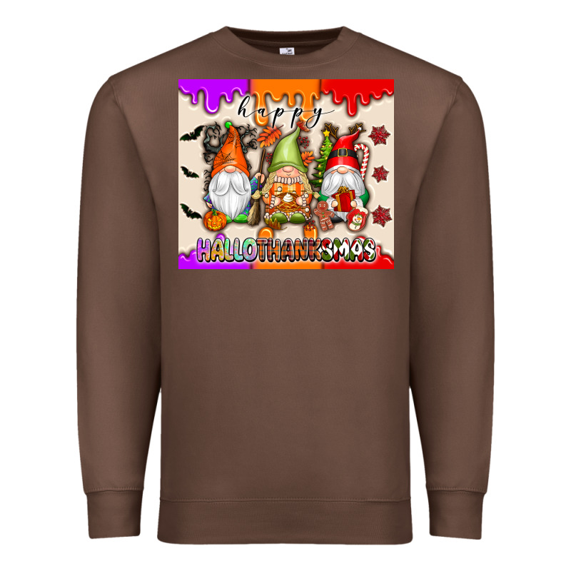Happy Hallothanksmas Gnomes Premium Sweatshirt by texasbilliewilder | Teevron