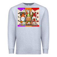 Heather Grey Happy Hallothanksmas gnomes Premium Sweatshirt - texasbilliewilder