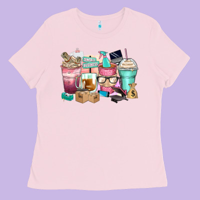 Small Business Coffee Cups Ladies Tee Designed By Zillion Design Studio