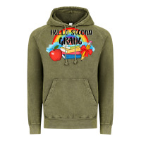 Vintage Olive back to school hello second grade 3200x2400 Vintage Hoodie - AdoDesignShop