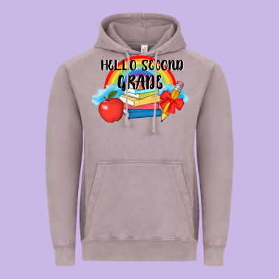 Back To School Hello Second Grade 3200x2400 Vintage Hoodie Designed By Adodesignshop