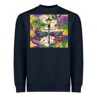 Navy mardi gras street lights Heavyweight Sweatshirt - MaliasSmallBusiness