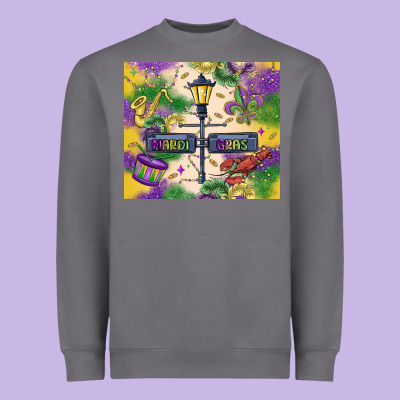 Mardi Gras Street Lights Heavyweight Sweatshirt Designed By Maliassmallbusiness