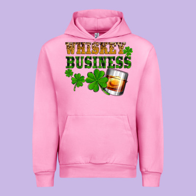 St. Patrick's Day Whiskey Business Urban Hoodie Designed By Oliviacreatesart
