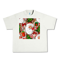 Pistachio Christmas Santa Claus and gift box Urban Heavy Tee - NancyCooperArtShop