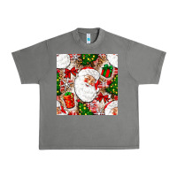 Tornado Christmas Santa Claus and gift box Urban Heavy Tee - NancyCooperArtShop