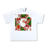 White Christmas Santa Claus and gift box Urban Heavy Tee - NancyCooperArtShop