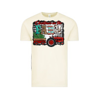 Vintage Arctic christmas on the farm tractor buffalo plaid Vintage Tee - Jasminsmagicworld
