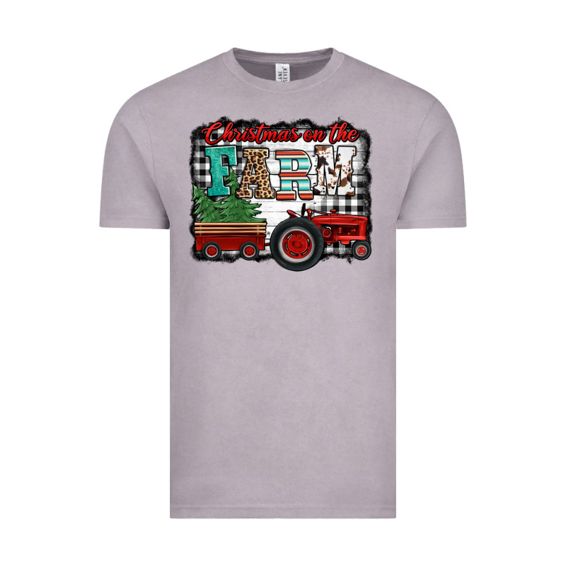 Christmas On The Farm Tractor Buffalo Plaid Vintage Tee by Jasminsmagicworld | Teevron