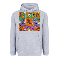 Heather Grey Halloween Heavyweight Hoodie - texasbilliewilder