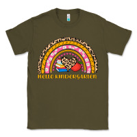 Army Green back to school rainbow hello kindergarten Classic Tee - AdoDesignShop