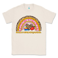 Natural back to school rainbow hello kindergarten Classic Tee - AdoDesignShop