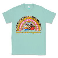Seafoam back to school rainbow hello kindergarten Classic Tee - AdoDesignShop