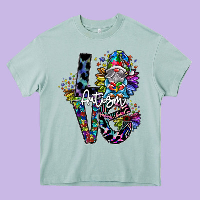 Love Autism Heavy Core Tee Designed By Sublimationcraftshop