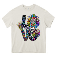 Cream love autism Heavy Core Tee - SublimationCraftShop