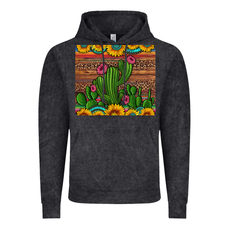 Sunflowers Turquoise Serape Cactus Tumbler Vintage Hoodie by Artiststas | Teevron