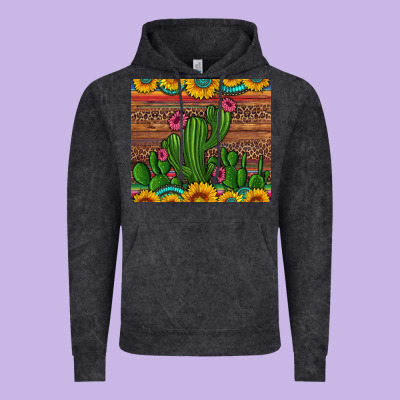 Sunflowers Turquoise Serape Cactus Tumbler Vintage Hoodie Designed By Artiststas