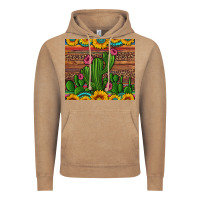 Vintage Coffee sunflowers turquoise serape cactus tumbler Vintage Hoodie - Artiststas