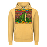 Vintage Mustard sunflowers turquoise serape cactus tumbler Vintage Hoodie - Artiststas