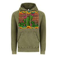 Vintage Olive sunflowers turquoise serape cactus tumbler Vintage Hoodie - Artiststas