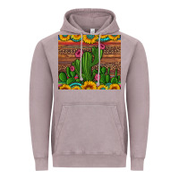 Vintage Zinc sunflowers turquoise serape cactus tumbler Vintage Hoodie - Artiststas