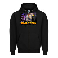 Black Halloween Wolf Zipper Hoodie - LillyAllenDesigns