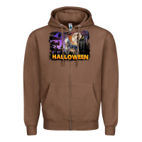 Chestnut Halloween Wolf Zipper Hoodie - LillyAllenDesigns