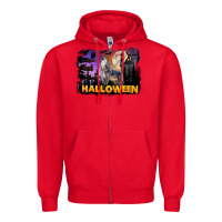 Red Halloween Wolf Zipper Hoodie - LillyAllenDesigns