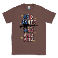 Chestnut red white and pew pew pew Classic Tee - MaliasSmallBusiness