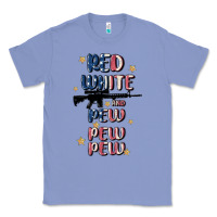 Colony Blue red white and pew pew pew Classic Tee - MaliasSmallBusiness