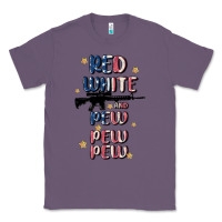 Lavender red white and pew pew pew Classic Tee - MaliasSmallBusiness