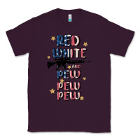 Plum red white and pew pew pew Classic Tee - MaliasSmallBusiness