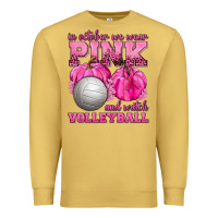Antique Gold In October We Wear Pink and Watch Volleyball Premium Sweatshirt - texasbilliewilder