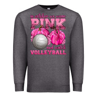 Charcoal Heather In October We Wear Pink and Watch Volleyball Premium Sweatshirt - texasbilliewilder