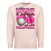 Pale Pink In October We Wear Pink and Watch Volleyball Premium Sweatshirt - texasbilliewilder